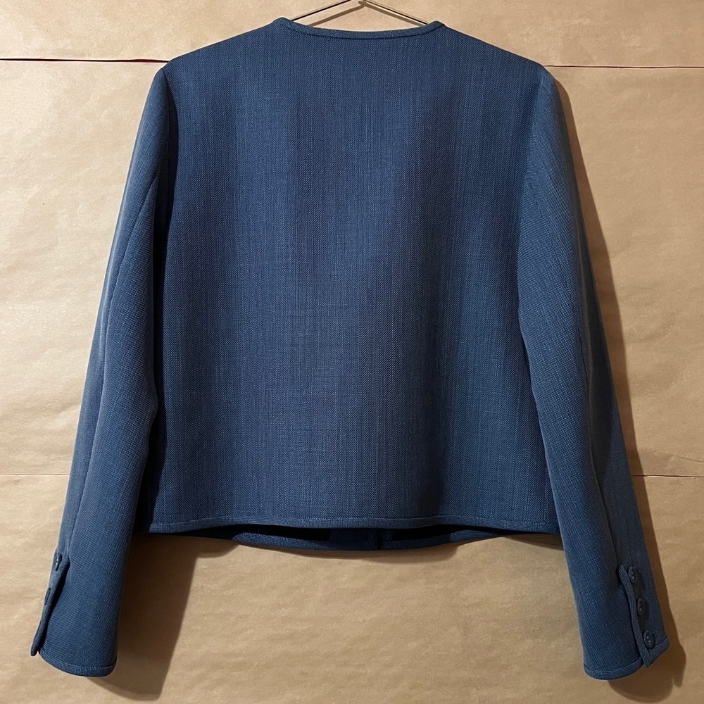 Proenza Schouler White Label Lucas Jacket in Wool Melange Denim Blazer Size 4 - Picture 9 of 11